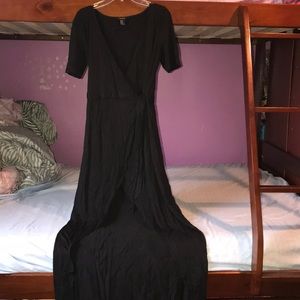 Wrap around surplice dress